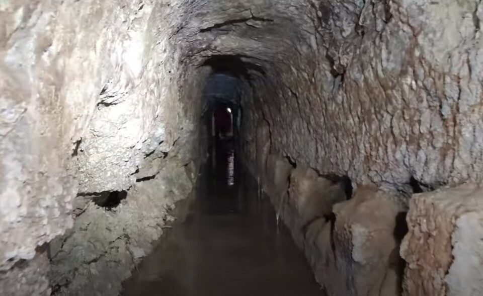 image showing secret Lindos Acropolis tunnel